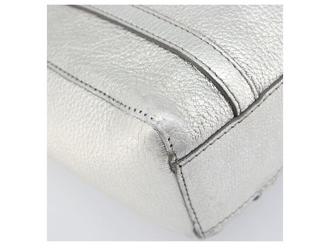 Borsa Balenciaga Everyday Tote XXS in pelle 2way Argento 551815 Auth bs37460 - vista 20
