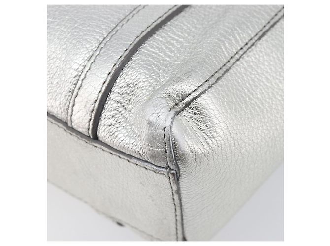 Borsa Balenciaga Everyday Tote XXS in pelle 2way Argento 551815 Auth bs37460 - vista 21