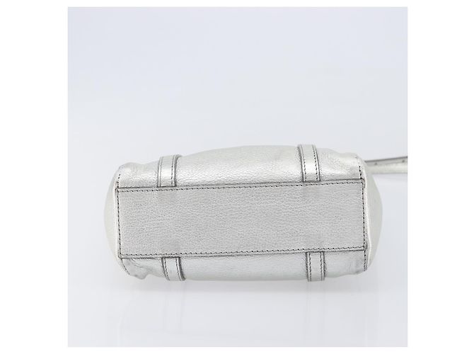 Borsa Balenciaga Everyday Tote XXS in pelle 2way Argento 551815 Auth bs37460 - vista 5