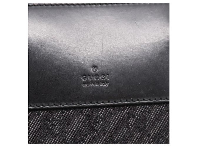 Borsa Tote GUCCI GG Supreme Nero Argento 101666 Auth 205293 - vista 18