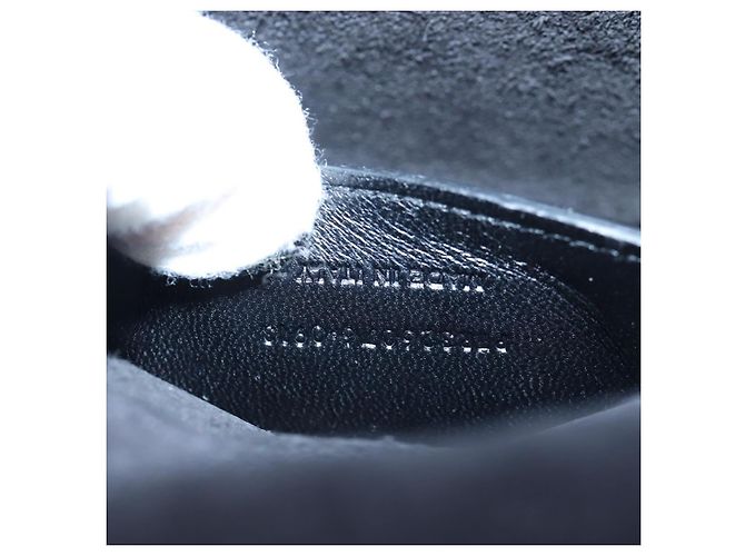 Autre Marque Borsa a tracolla Saint Laurent Chain Kate in pelle nera e argento Auth 206718V Nero - vista 11