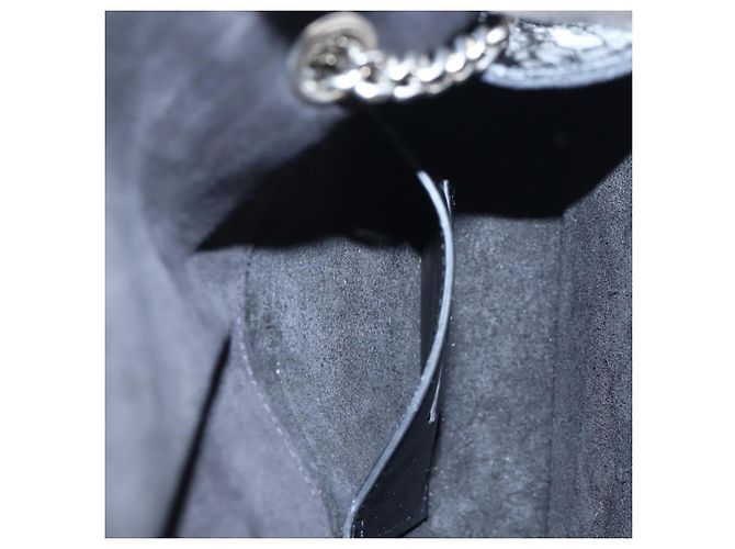 Autre Marque Borsa a tracolla Saint Laurent Chain Kate in pelle nera e argento Auth 206718V Nero - vista 26