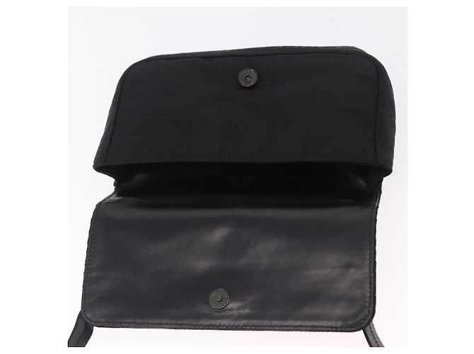 PRADA Shoulder Bag Nylon Black Silver Auth ka6507 Silvery - view 10