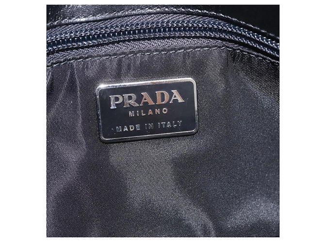 PRADA Shoulder Bag Nylon Black Silver Auth ka6507 Silvery - view 19