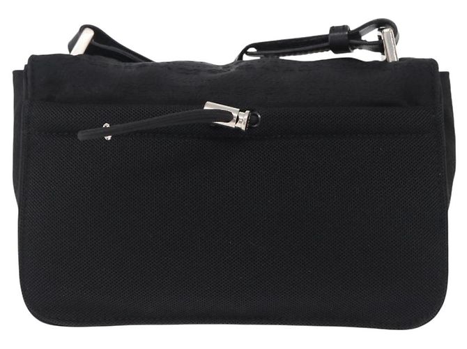 PRADA Shoulder Bag Nylon Black Silver Auth ka6507 Silvery - view 2