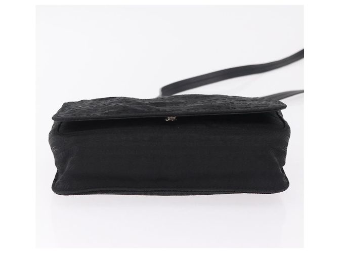 PRADA Shoulder Bag Nylon Black Silver Auth ka6507 Silvery - view 5