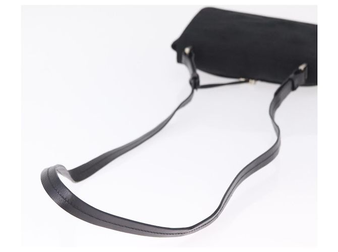 PRADA Shoulder Bag Nylon Black Silver Auth ka6507 Silvery - view 7