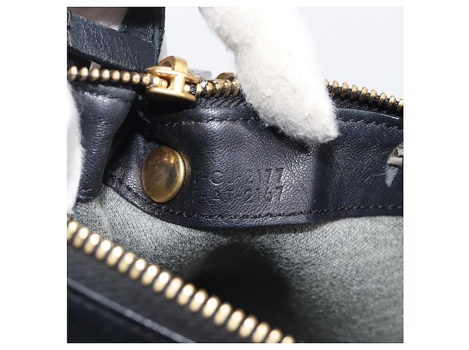 Céline Bolsa de Ombro CELINE Trio em Couro Preto e Ouro Auth 206031 Dourado - vista 12