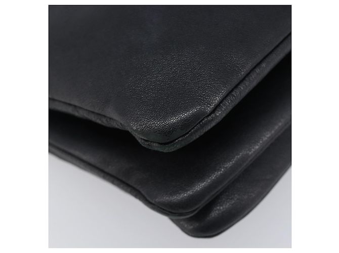 Céline Bolsa de Ombro CELINE Trio em Couro Preto e Ouro Auth 206031 Dourado - vista 16