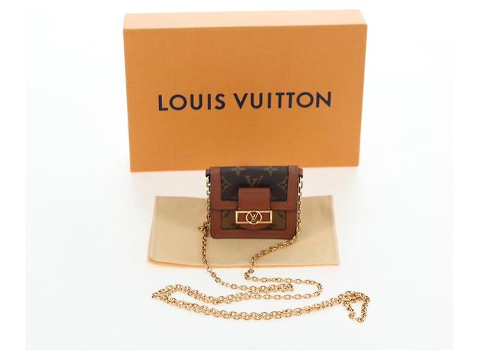 Sac LOUIS VUITTON Monogram Reverse Micro Dauphine M80250 LV Auth BA15782M Monogramme - vue 12