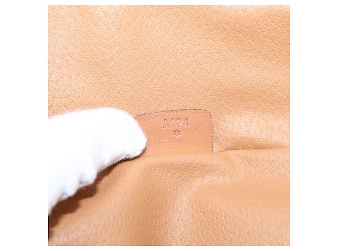 Céline Necessaire per cosmetici CELINE Macadam Canvas PVC Pelle Marrone Oro Auth 205380A D'oro - vista 12