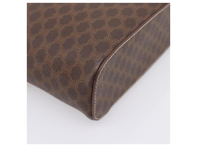 Céline Necessaire per cosmetici CELINE Macadam Canvas PVC Pelle Marrone Oro Auth 205380A D'oro - vista 14
