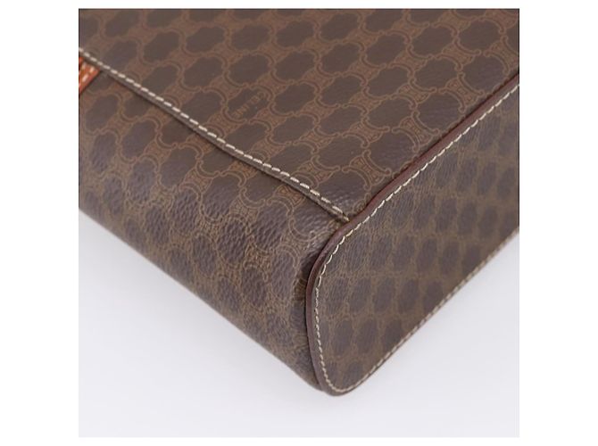 Céline Necessaire per cosmetici CELINE Macadam Canvas PVC Pelle Marrone Oro Auth 205380A D'oro - vista 16