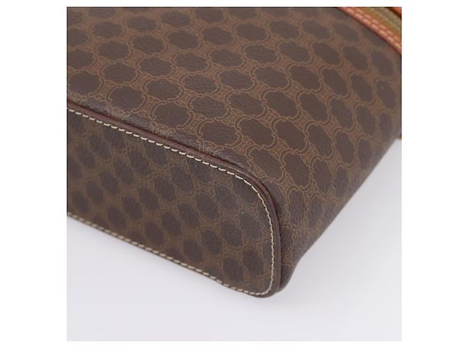 Céline Necessaire per cosmetici CELINE Macadam Canvas PVC Pelle Marrone Oro Auth 205380A D'oro - vista 9