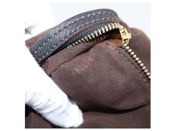 Borsa a mano LOUIS VUITTON Mahina L Pelle Nera M95765 LV Auth 207687V Nero - vista 11