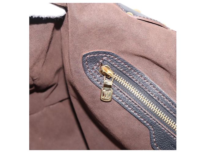 Borsa a mano LOUIS VUITTON Mahina L Pelle Nera M95765 LV Auth 207687V Nero - vista 20