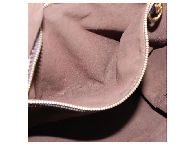 Borsa a mano LOUIS VUITTON Mahina L Pelle Nera M95765 LV Auth 207687V Nero - vista 21