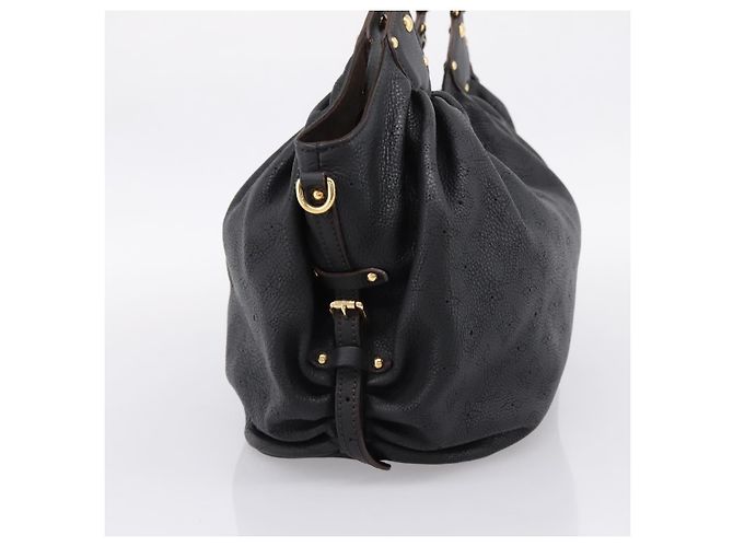 Borsa a mano LOUIS VUITTON Mahina L Pelle Nera M95765 LV Auth 207687V Nero - vista 4