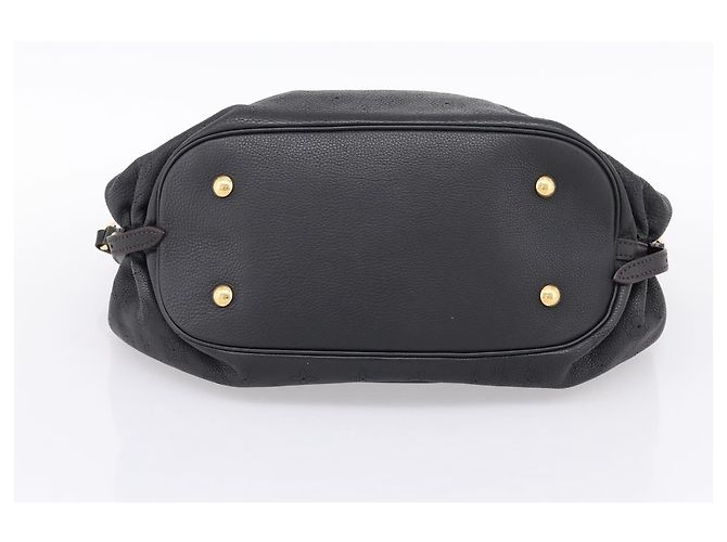 Borsa a mano LOUIS VUITTON Mahina L Pelle Nera M95765 LV Auth 207687V Nero - vista 5