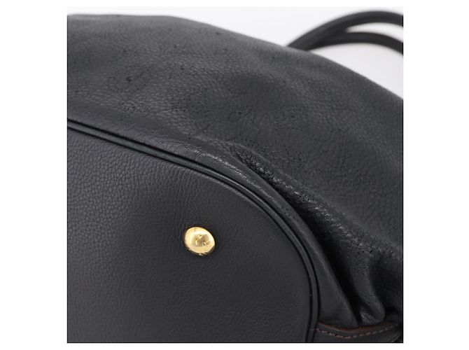 Borsa a mano LOUIS VUITTON Mahina L Pelle Nera M95765 LV Auth 207687V Nero - vista 9