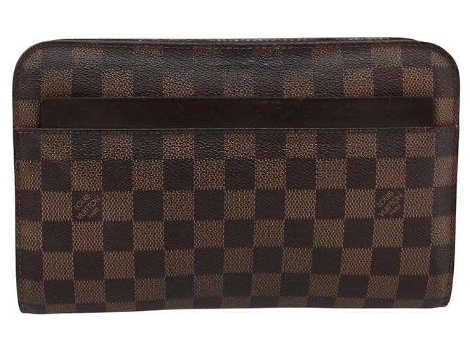 LOUIS VUITTON Damier Ebene Saint Louis Clutch Bag N51993 LV Auth 206646 - vista 13
