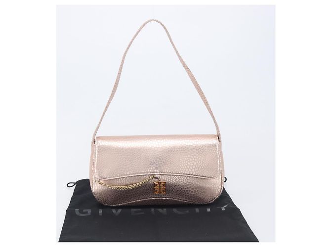 Bolsa de Ombro GIVENCHY em Couro Pink Gold Auth 206784M Rosa Dourado - vista 12