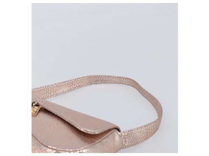 Bolsa de Ombro GIVENCHY em Couro Pink Gold Auth 206784M Rosa Dourado - vista 14