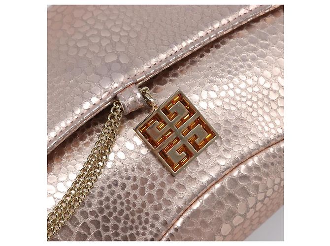 Bolsa de Ombro GIVENCHY em Couro Pink Gold Auth 206784M Rosa Dourado - vista 20
