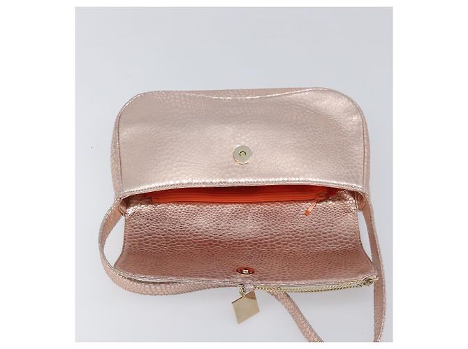 Bolsa de Ombro GIVENCHY em Couro Pink Gold Auth 206784M Rosa Dourado - vista 21