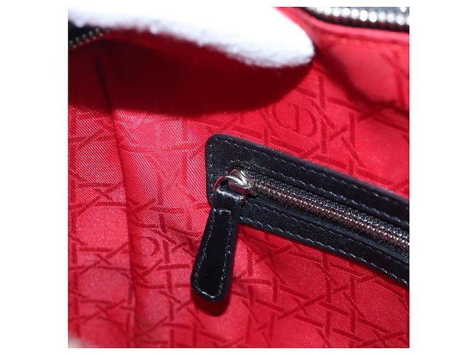 Christian Dior Canage Lady Dior Large Bag Lamb Skin 2way Black Auth BA16035V Nero Argento - vista 25