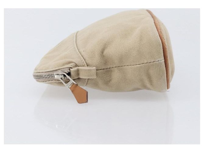 Hermès HERMES Pochette Bolide Canvas Beige Silver Auth BA16115 Argento - vista 5