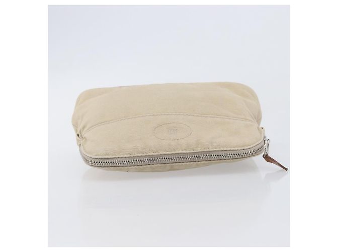Hermès HERMES Pochette Bolide Canvas Beige Silver Auth BA16115 Argento - vista 6