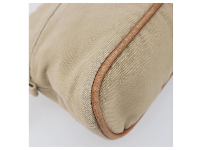 Hermès HERMES Pochette Bolide Canvas Beige Silver Auth BA16115 Argento - vista 9