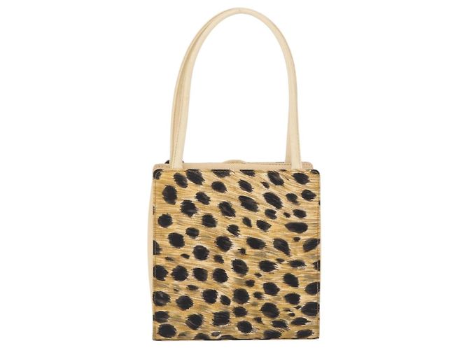 Borsa Christian Dior Canvas Beige Silver Auth 205405V - vista 2