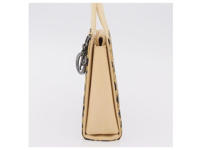 Borsa Christian Dior Canvas Beige Silver Auth 205405V - vista 3