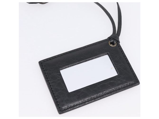 Borsa a spalla piatta Balenciaga Classic in pelle nera 310250 Auth LN024V Nero - vista 23