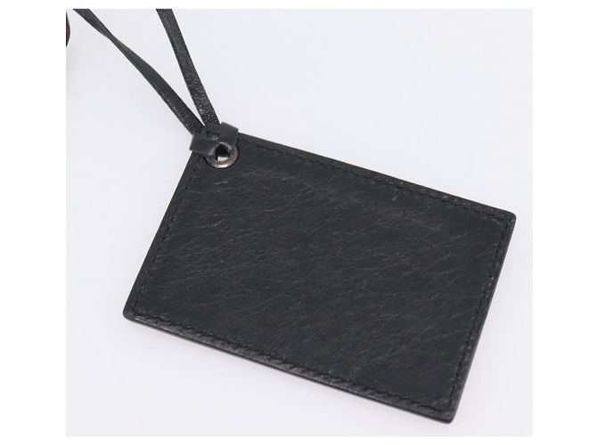 Borsa a spalla piatta Balenciaga Classic in pelle nera 310250 Auth LN024V Nero - vista 24