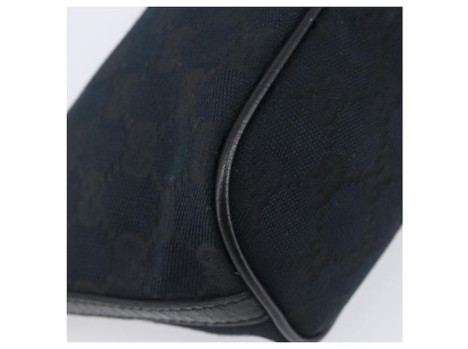 Pouch GUCCI GG Canvas Web Sherry Line Nero Argento 141809 Auth am12736V - vista 14
