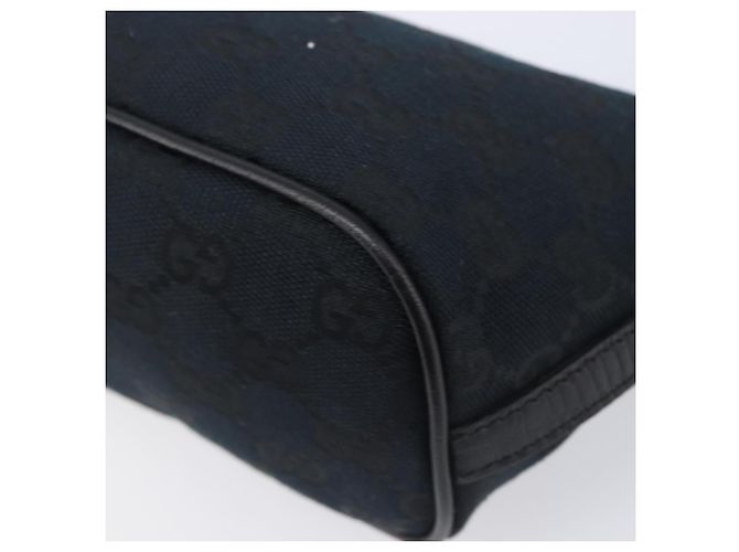 Pouch GUCCI GG Canvas Web Sherry Line Nero Argento 141809 Auth am12736V - vista 15