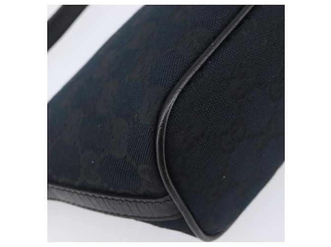 Pouch GUCCI GG Canvas Web Sherry Line Nero Argento 141809 Auth am12736V - vista 16