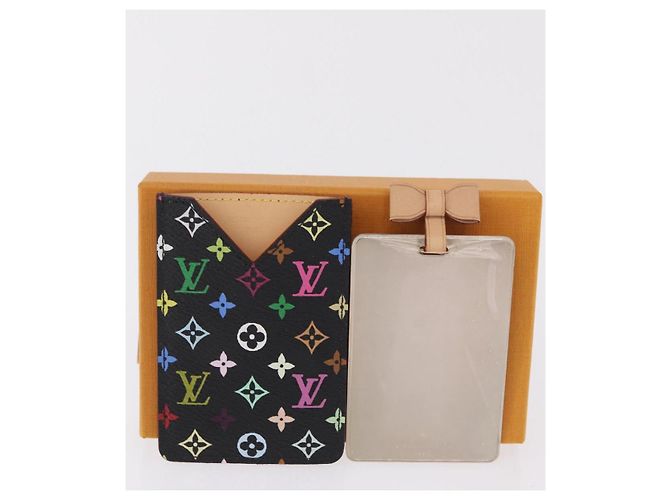 LOUIS VUITTON Monogram Multicolor Etui Miroir Black M92651 LV Auth BA16163 - vista 12