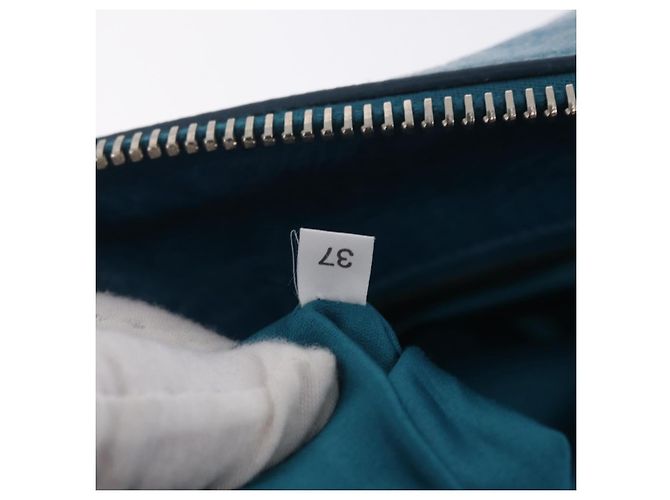 Miu Miu Handtasche Leder 2way Blau Silber Authentisch 167732M - Ansicht 11