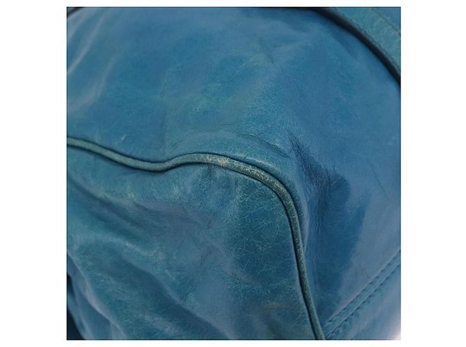 Miu Miu Handtasche Leder 2way Blau Silber Authentisch 167732M - Ansicht 16