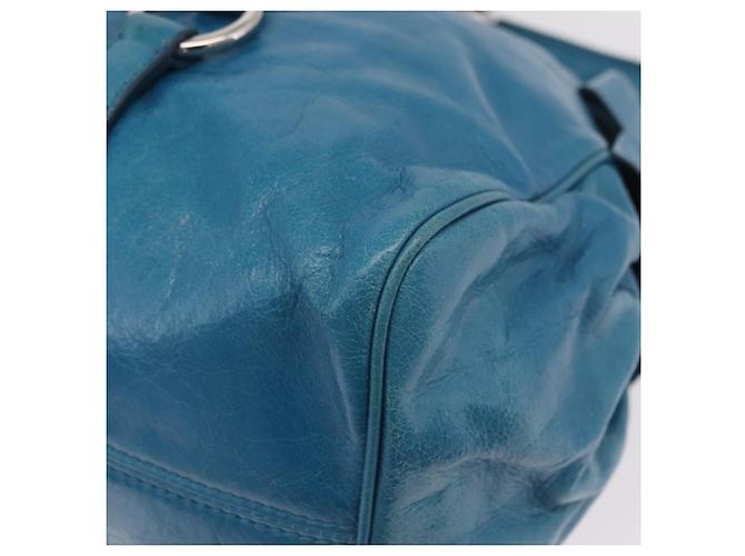 Miu Miu Handtasche Leder 2way Blau Silber Authentisch 167732M - Ansicht 17