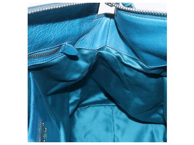 Miu Miu Handtasche Leder 2way Blau Silber Authentisch 167732M - Ansicht 24
