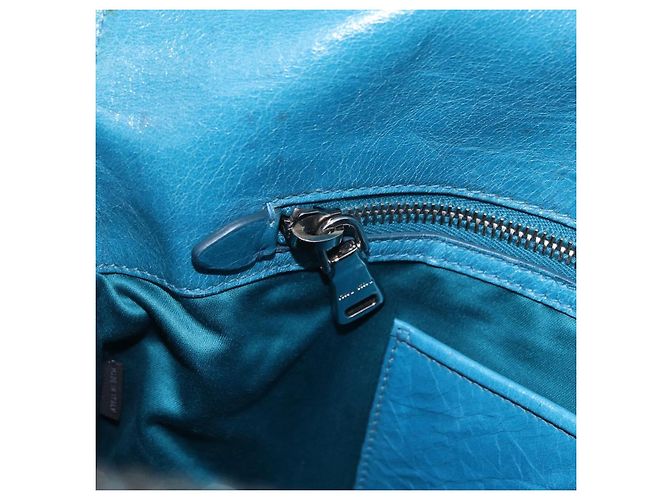 Miu Miu Handtasche Leder 2way Blau Silber Authentisch 167732M - Ansicht 26