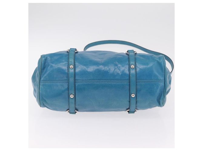 Miu Miu Handtasche Leder 2way Blau Silber Authentisch 167732M - Ansicht 5