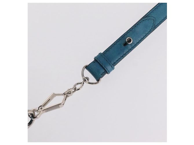 Miu Miu Handtasche Leder 2way Blau Silber Authentisch 167732M - Ansicht 9