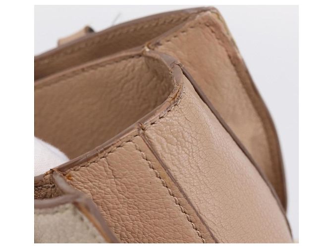 Borsa a mano Miu Miu Madras in pelle beige e oro autentica 207444 D'oro - vista 10