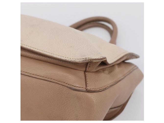 Borsa a mano Miu Miu Madras in pelle beige e oro autentica 207444 D'oro - vista 15